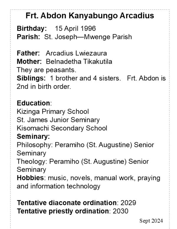 Frater Abdon Kanyabungo Arcadius - Image 2
