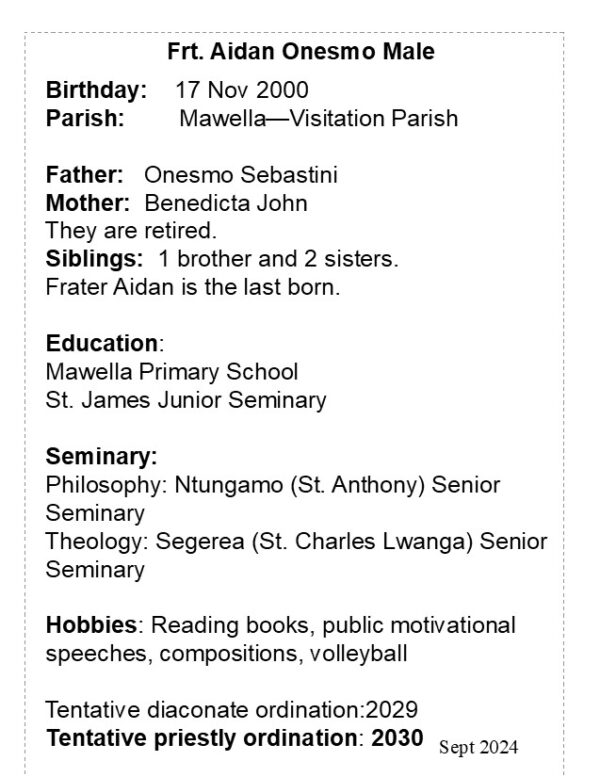 Frater Aidan Onesmo Male - Image 2