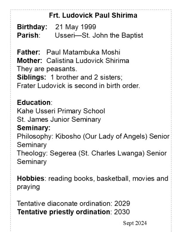 Frater Ludovick Paul Shirima - Image 2