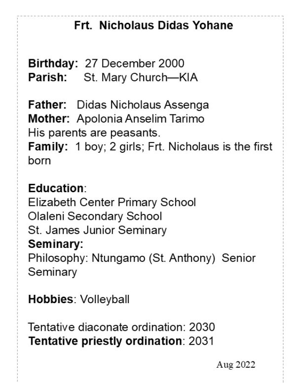 Frater Aidan Daudi Shukuru - Image 2