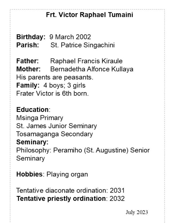 Frt. Victor Raphael Tumaini - Image 2