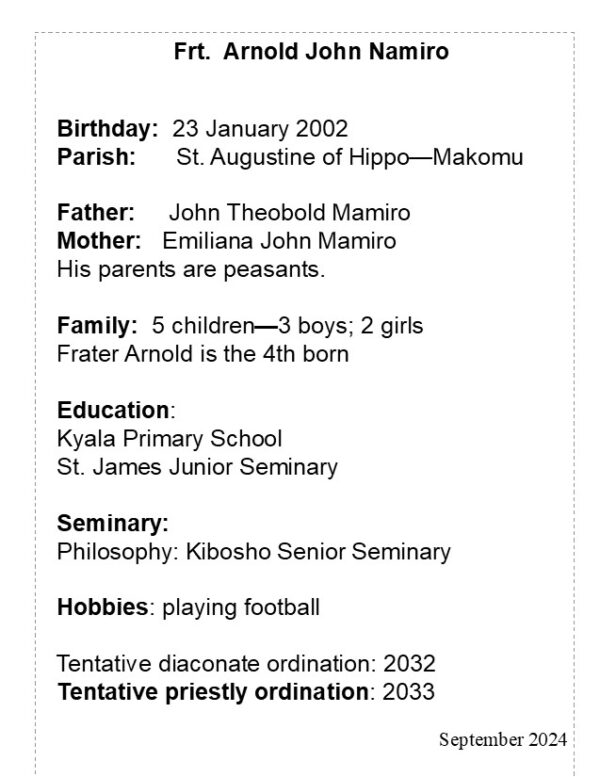Frt. Arnold John Mamiro - Image 2