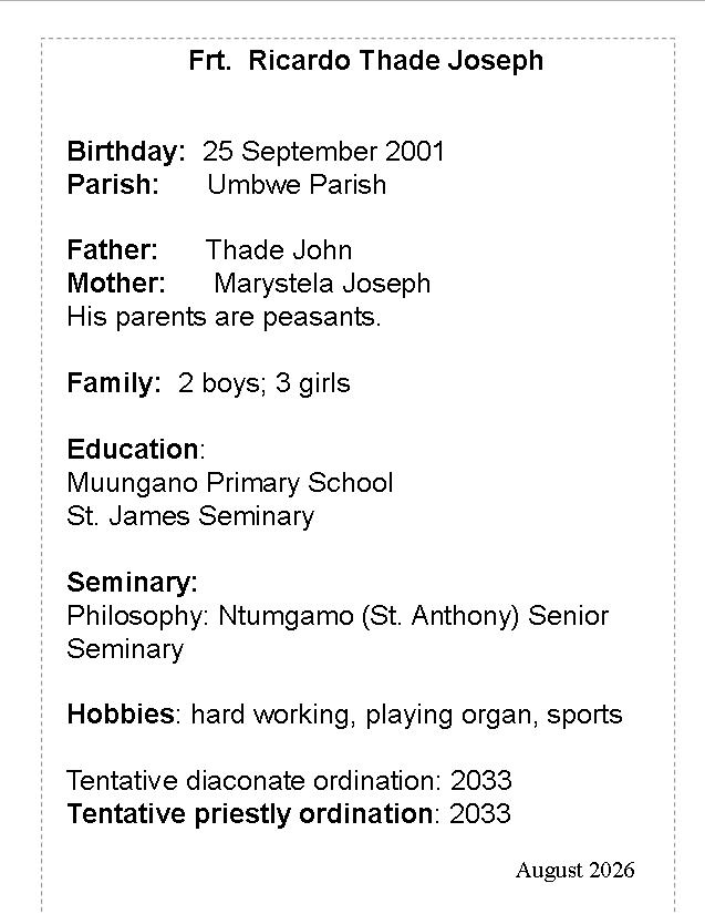 Frt. Ricardo Thade Joseph Mboya - Image 2